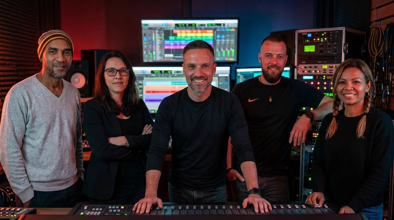 Das BrandMoment Team im Studio